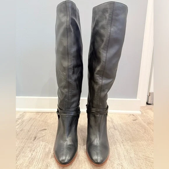 LK Bennett Black Leather Heeled Boots NEW - Picture 9 of 16